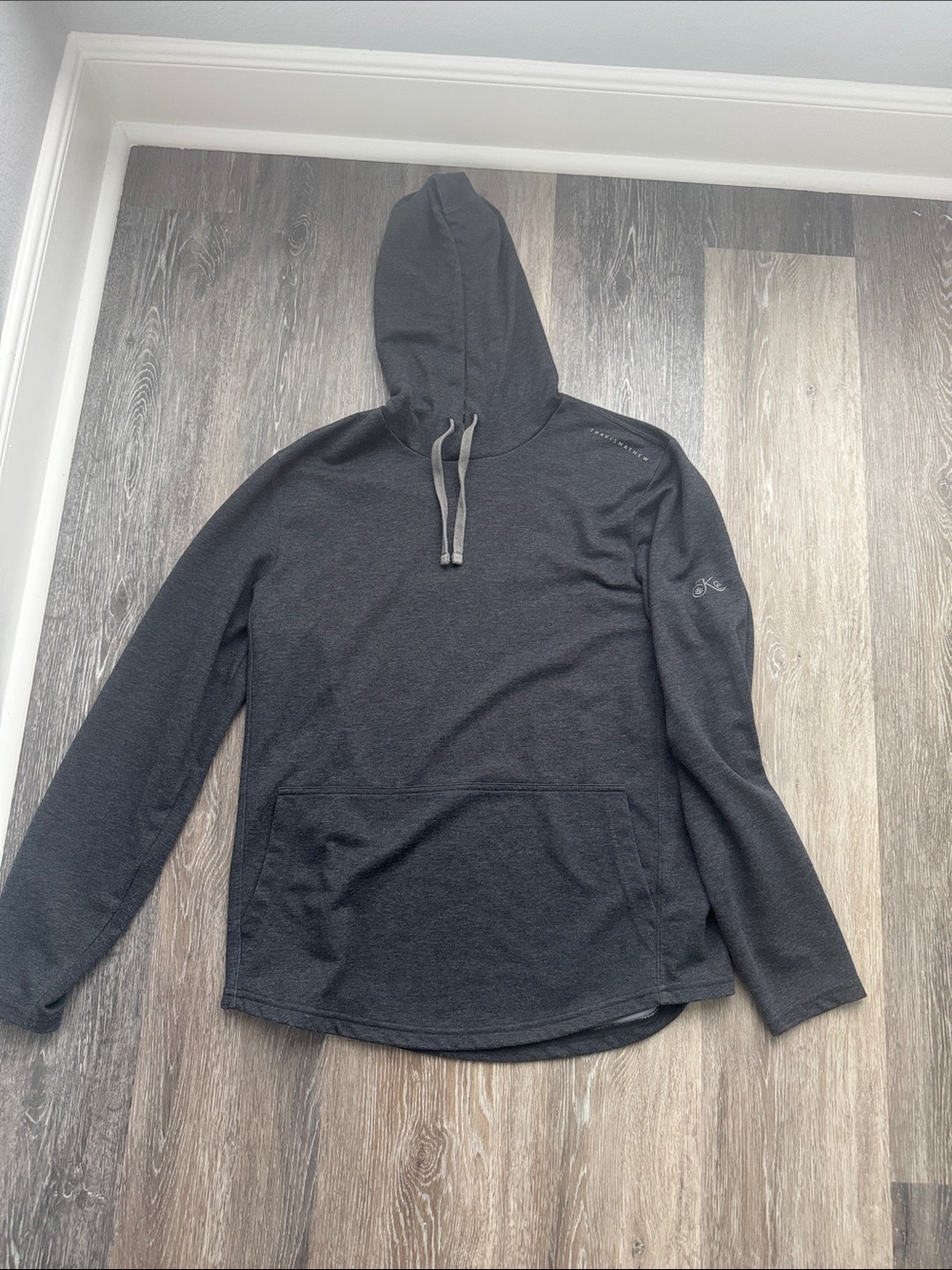 TRAVIS MATHEW Men's Charcoal Hoodie Pullover Jacket